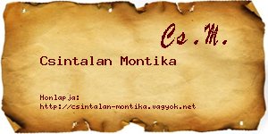 Csintalan Montika névjegykártya